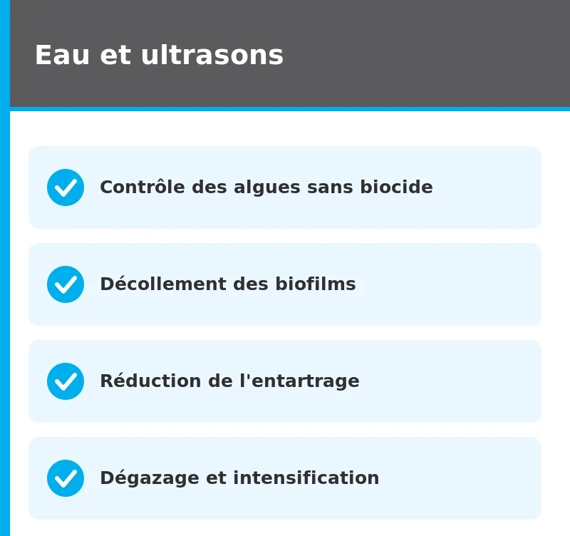 synthèse traitement eau ultrasons